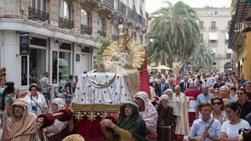 Imagen de la procesión de la Asunción de la Virgen en Valencia