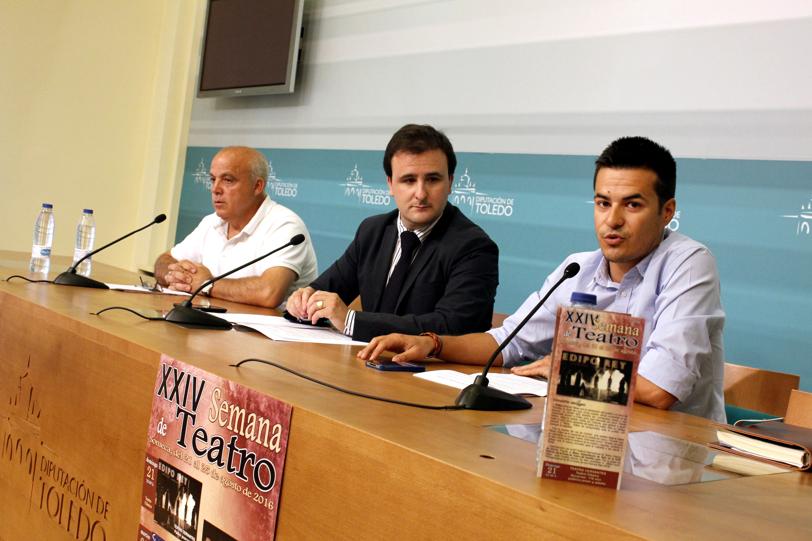 Juan Carlos Palencia, Ángel Luengo y Javier Dueñas, durante la presentación