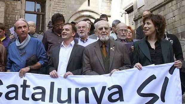 Jordi Carbonell, en el centro, en un acto de ERC