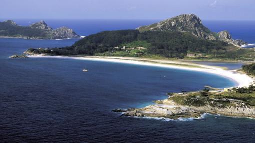 Vista aérea de las Islas Cíes