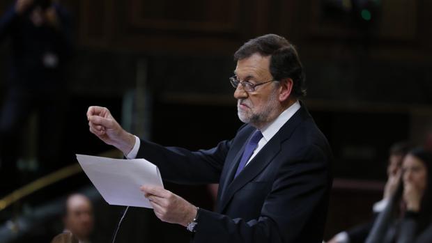 Mariano Rajoy durante su discurso de investidura