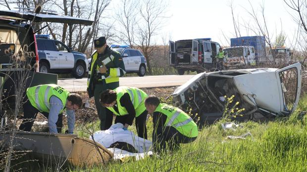 Accidente ocurrido en Carrión de los Condes (Palencia)