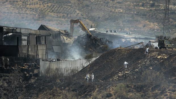 Aspecto que presentaba la planta durante el incendio