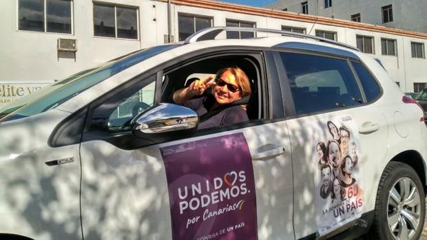 Meri Pita en una caravana electoral el pasado mes de junio