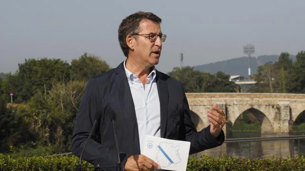 El candidato del PP a la presidencia de la Xunta, Alberto Núñez Feijóo