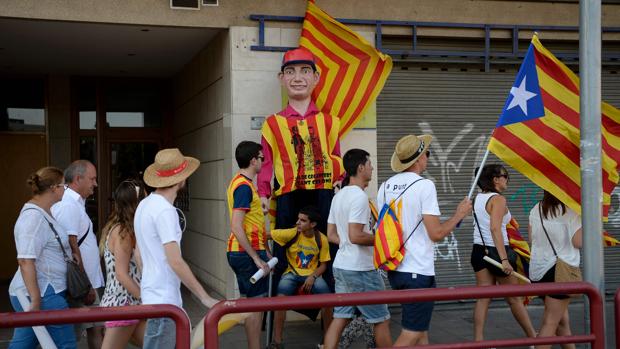 Imagen de la celebración de la Diada en Barcelona