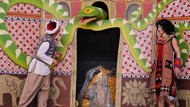 Escena de la obra «El tesoro de la serpiente de Guaguadú