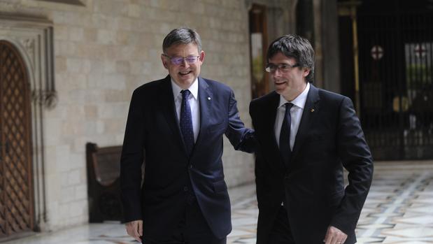 Puig y Puigdemont, durante el anterior encuentro en Cataluña