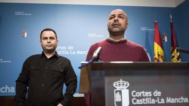 David Llorente y José García Molina, diputados de Podemos en las Cortes de Castilla-La Mancha