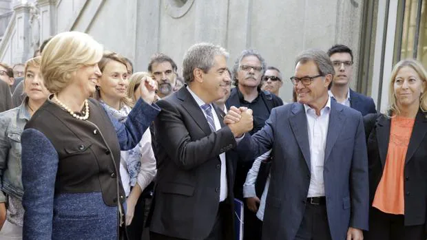 Francesc Homs acudió al Tribunal Supremo acompañado de Artur Mas, entre otros
