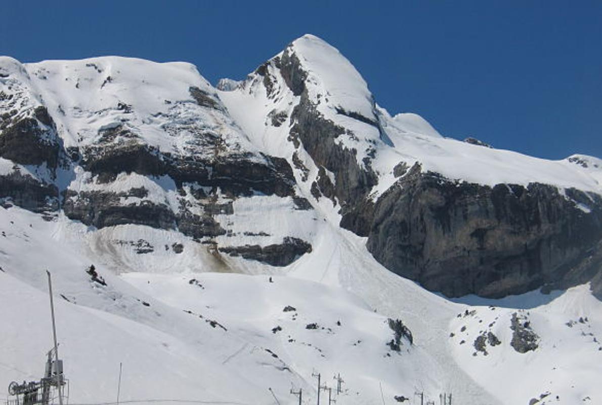 Cumbres de la Zapatilla de Candanchú (Pirineo oscense), zona en la que se encontraban los artefactos