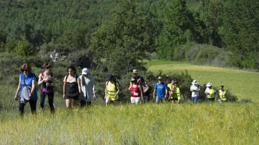 Grupo de viajeros por la Alcarria