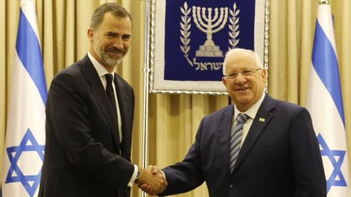 El Rey Felipe VI y el presidente de Israel, Reuven Rivlin