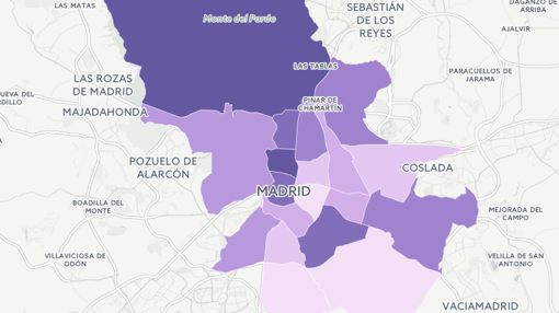 El mapa de las alergias de Madrid