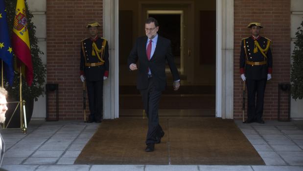 Mariano Rajoy, este viernes pasado en el Palacio de la Moncloa