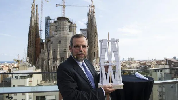 El arquitecto Jordi Faulí, en una visita de obras reciente a las obras de la Sagrada Familia