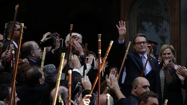 Artur Mas, a su salida del Tribunal Superior de Justicia de Cataluña, en una imagen de archivo
