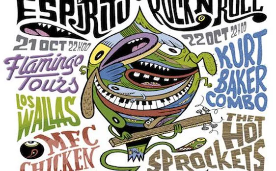 Cartel de la Fiesta Espíritu de Rock'n'Roll