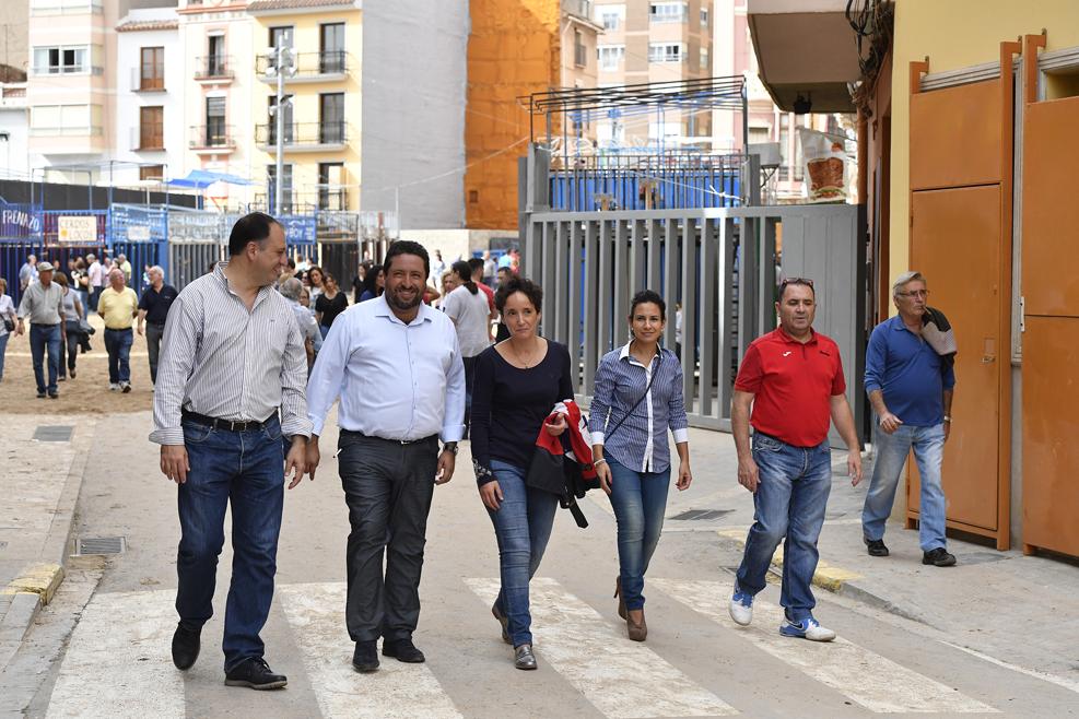 El presidente Javier Moliner tras el encierro de la Fira d'Onda esta mañana