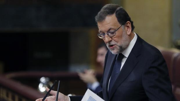 Mariano Rajoy, durante su intrervención de este jueves