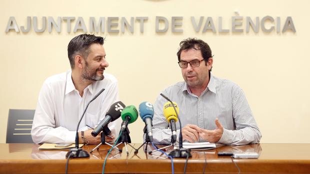 Carlos Galiana y Francisco Dasí, en la presentación del programa de actividades del centenario