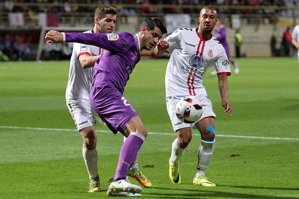 La Cultural Leonesa, en su encuentro frente al Real Madrid en la Copa del Rey