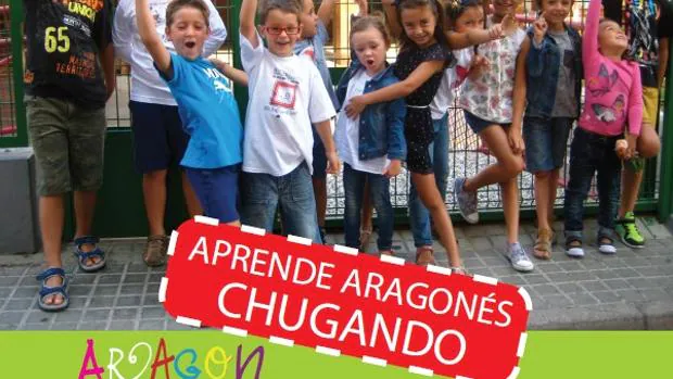 Cartel anunciador de los talleres de aragonés que ha promovido el Gobierno regional