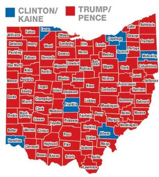 Ohio votó de forma mayoritaria por Donald J. Trump. Solo siete de los 88 condados del estado apoyaron a Hillary Clinton y uno de ellos fue Lucas, cuya sede es Toledo