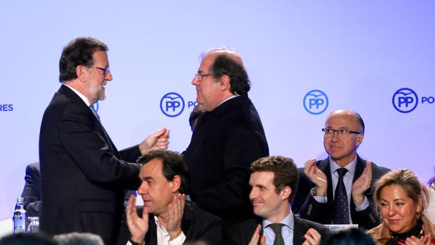 Rajoy y Herrera, en la Junta Directiva del PP de Castilla y León el pasado enero