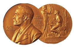 Medalla del Nobel. Original del máximo reconocimiento en literatura logrado en 1989