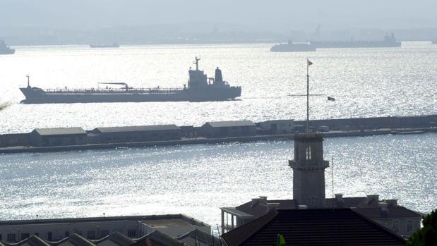 Vista de la base naval de la Royal Navy en Gibraltar