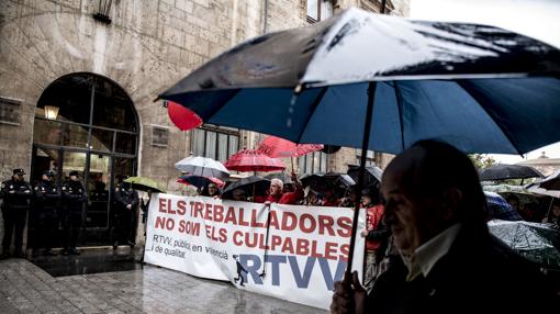 Imagen de la manifestación celebrada este martes en Valencia