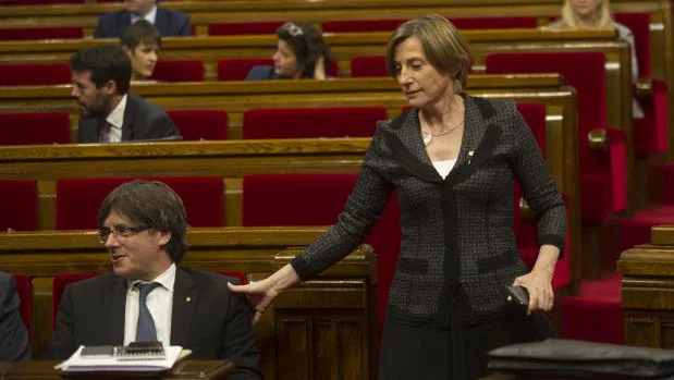 Forcadell y Puigdemont, en el Parlamento catalán