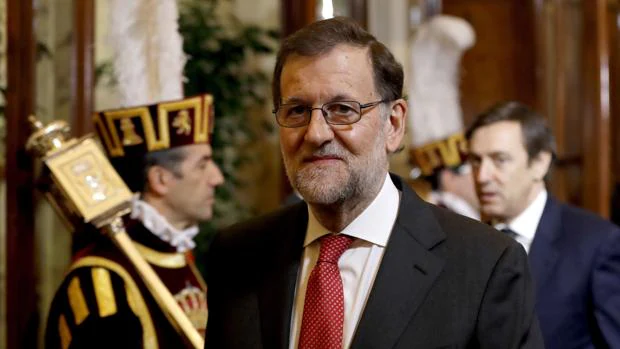 El presidente del Gobierno, Mariano Rajoy, en los actos del aniversario de la Constitución