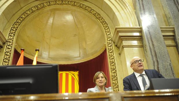 Carme Forcadell, en el Parlament