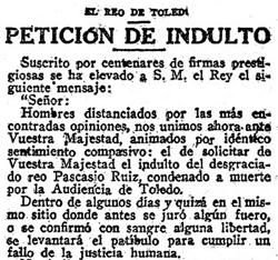 Pascasio, el sacristán parricida que conmovió a políticos e intelectuales