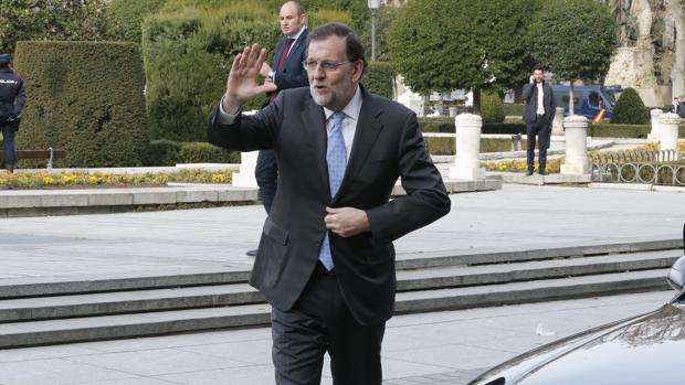 Mariano Rajoy, este miércoles a su llegada al Teatro Real