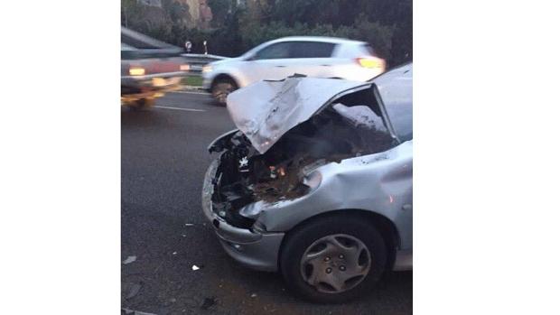 Imagen del accidente en la carretera Burjassot