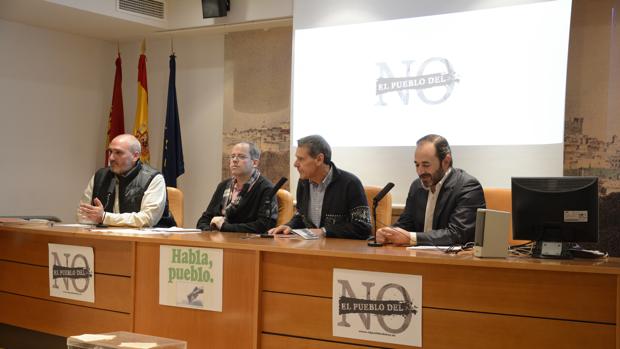 Eugenio Roldán, José García Cano, Jesús Fuentes y José Manuel Quijorna durante la presentación