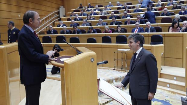 Ignacio Cosidó, durante la toma de posesión de su cargo en el Senado