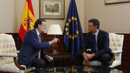 Reunión que mantuvieron el pasado mes de agosto Rajoy y Sánchez