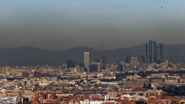 La «boina» de contaminación sobre Madrid