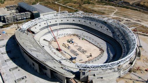 Obras del futuro estadio del átletico rebautizado como «Wanda Metropolitano