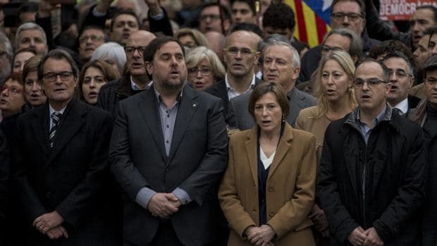 Oriol Junqueras, Artur Mas, Carme Forcadell y Jordi Turull