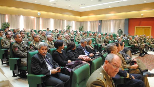 Salón de actos de la Academia de Logística, durante la inauguración del curso