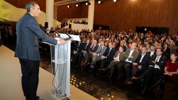El presidente de la Diputación, César Sánchez, durante la presentación de la nueva marca de la Costa Blanca