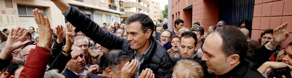 Pedro Sánchez, el pasado 26 de noviembre en Xirivella (Valencia) en su reaparición pública