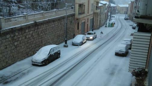 Imagen de la nevada en Alcoy