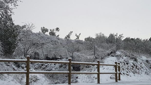 Imagen de la nieve en uno de los accesos de montaña