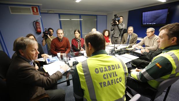 Imagen de Juan Carlos Moragues en la reunión de seguimiento del dispositivo ante la ola de frío